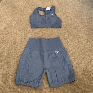 Gym shark bra and short set